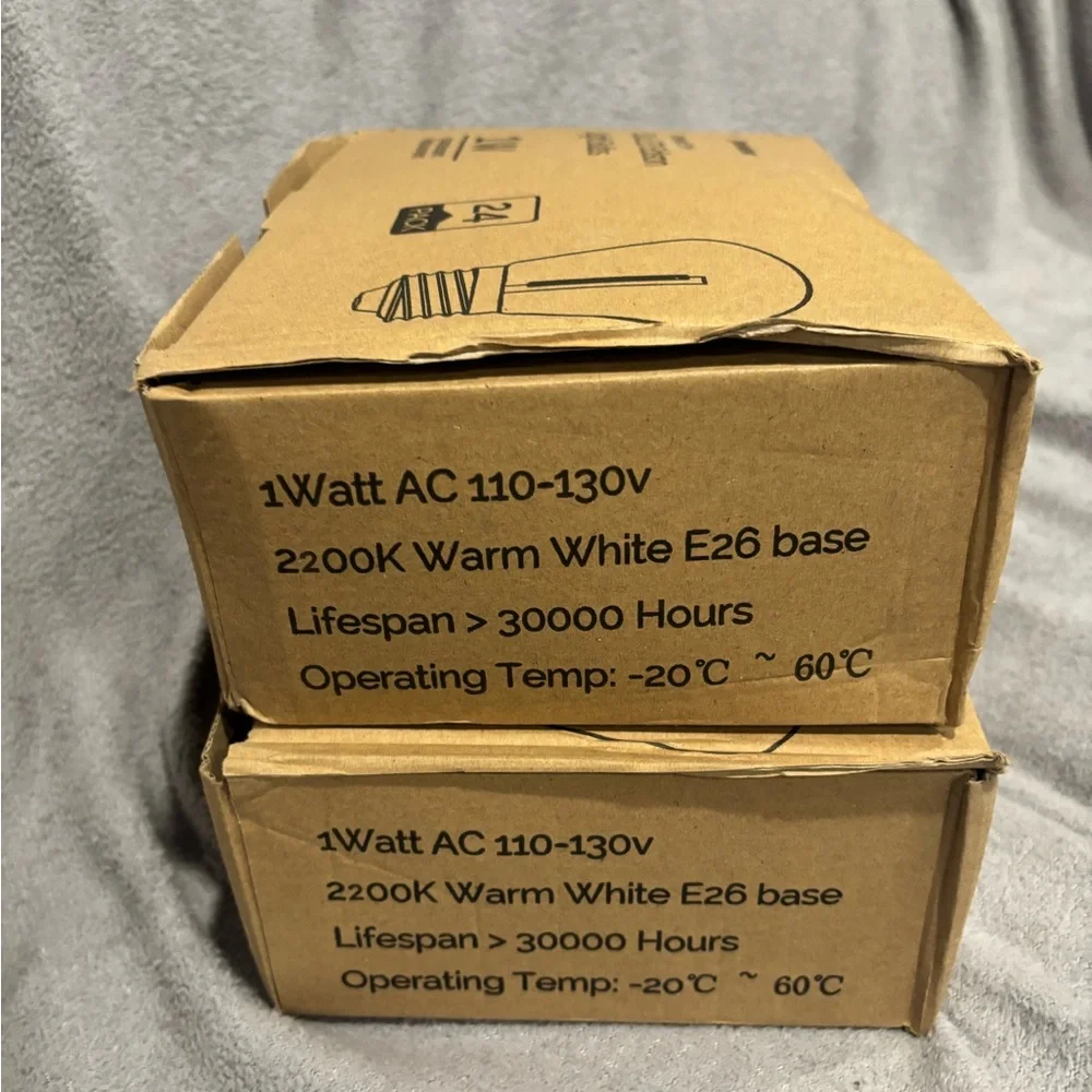 Set‎ of 2-Jslinter 24-Pack LED 1W String Light Bulbs, S14 Plastic Shatterproof